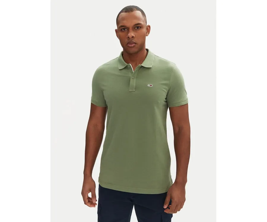 obrazek 1 Tommy Jeans Polo DM0DM20676 Zielony Slim Fit