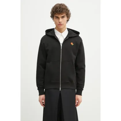 Zdjęcie Kenzo bluza bawełniana męska kolor czarny z kapturem z aplikacją FF55SW2664MF.99J