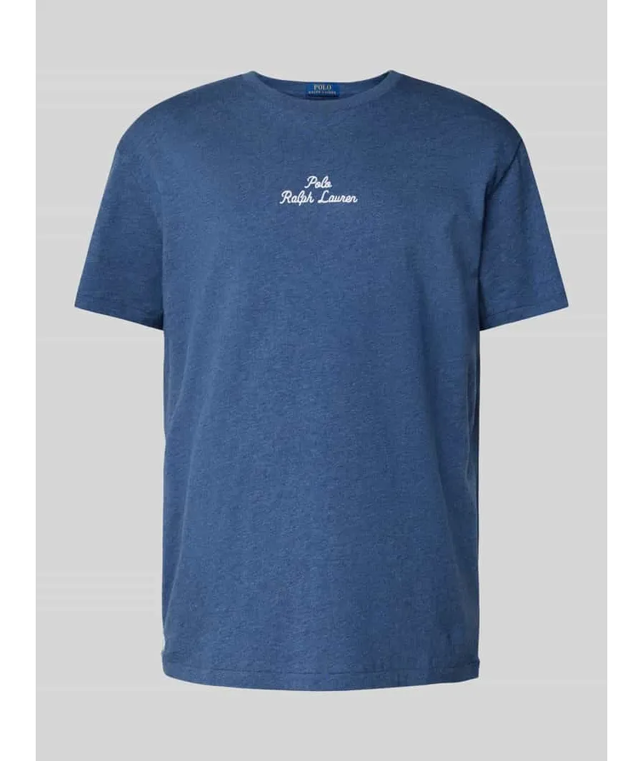 obrazek 1 T-shirt o kroju regular fit z wyhaftowanym logo