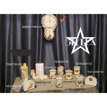 Zdjęcie Ekskluzywny zegar ścienny w kolorze beżowym