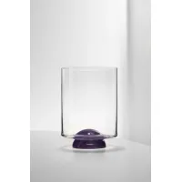 Zdjęcie Włoski kieliszek do wina ze szkła Murano z fioletowym akcentem