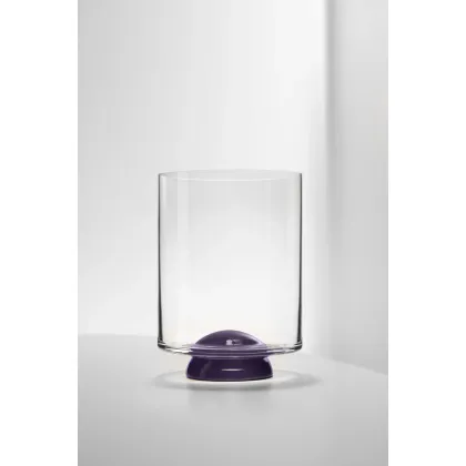 Zdjęcie Włoski kieliszek do wina ze szkła Murano z fioletowym akcentem