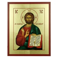 Zdjęcie Ikona Złocona Chrystus Pantokrator 15x19 cm