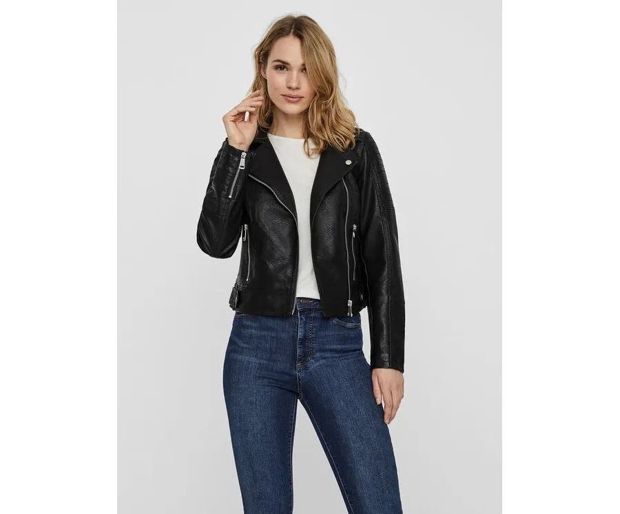 obrazek 1 Vero Moda Kurtka z imitacji skóry Kerri 10228728 Czarny Regular Fit