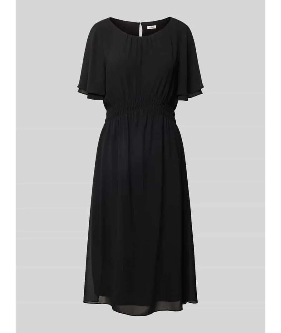 obrazek 1 Sukienka midi z elastyczną tasiemką w talii