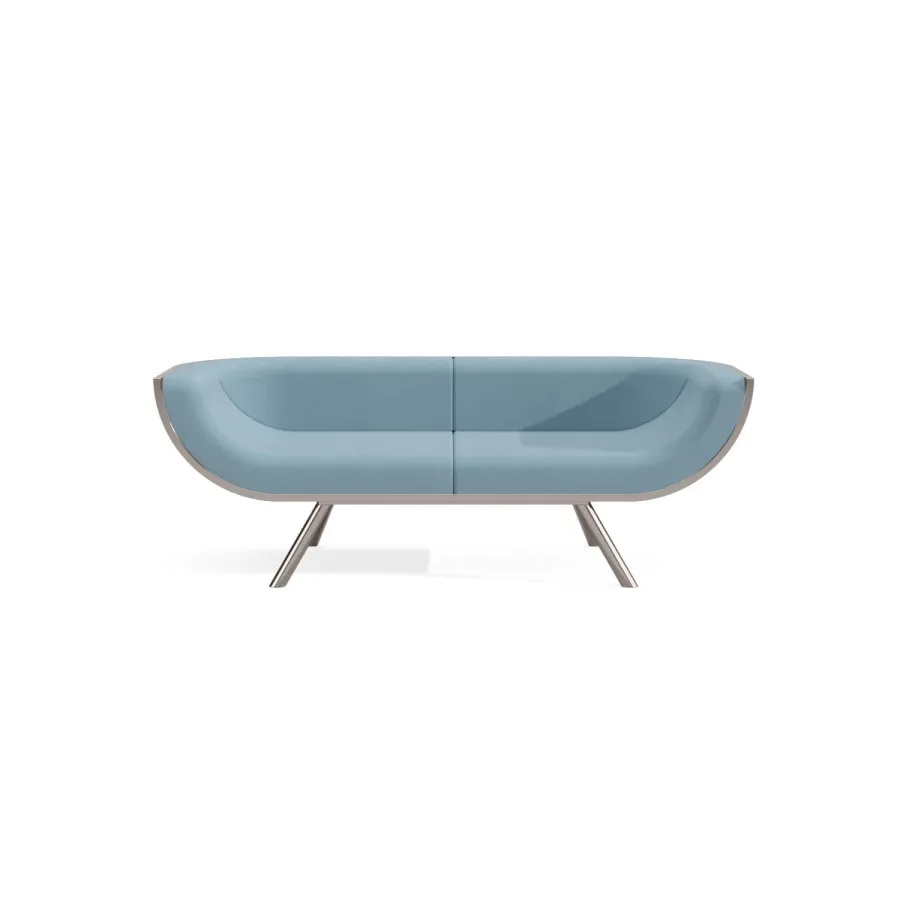 obrazek 1 Prestiżowa dwuosobowa nowoczesna sofa z drewna orzechowego do salonu