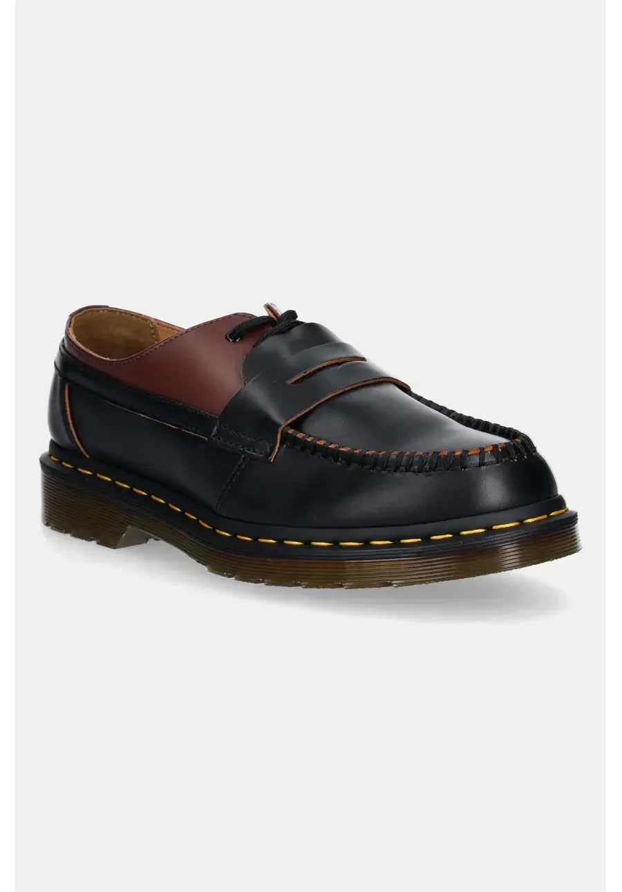 obrazek 1 MM6 Maison Margiela półbuty skórzane MM6 Maison Margiela x Dr. Martens męskie kolor bordowy SH3WR0005.P8031
