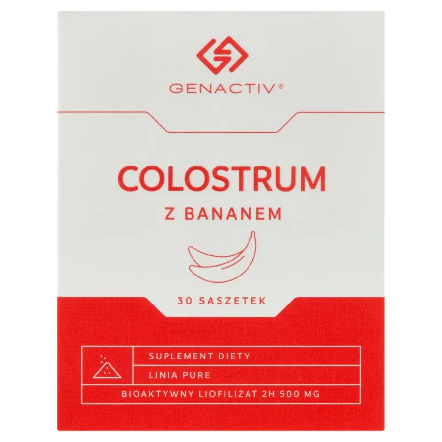 obrazek 1 Genactiv Colostrum z Bananem Preparat wzmacniający odporność Proszek