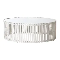 Picture Luxurious round rattan coffee table for the living room or terrace - Kenneth Cobonpue