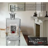 Zdjęcie Karafka do whisky inicjały z kryształem rubinowym
