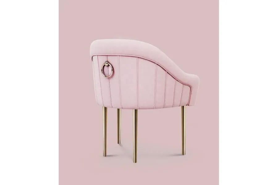 picture 5 Luxurious chair with touches of polished brass - Ottiu