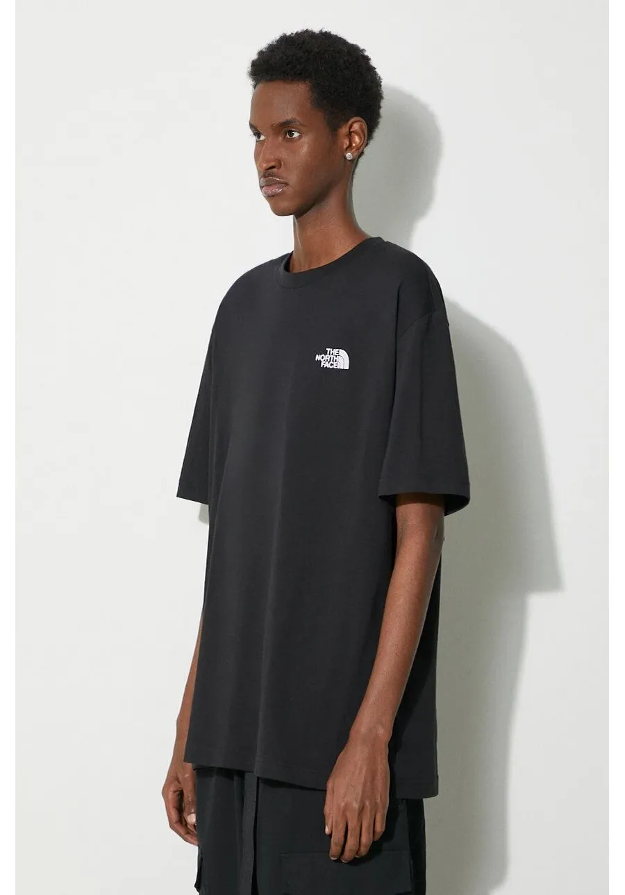 obrazek 1 The North Face t-shirt bawełniany M S/S Essential Oversize Tee męski kolor czarny z nadrukiem NF0A87NRJK31