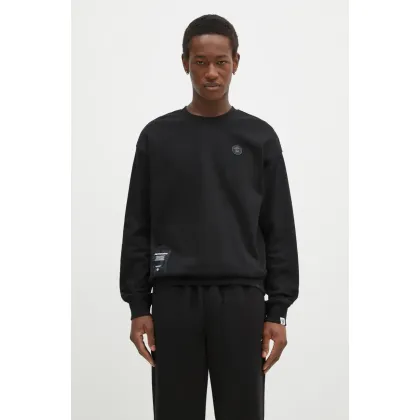 Zdjęcie AAPE bluza Moon Face Logo męska kolor czarny z aplikacją AAPSWMB318XXN