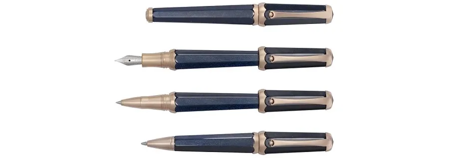 obrazek 4 Blue Gold Nietuzinkowe Pióro Kulkowe Piccola Montegrappa