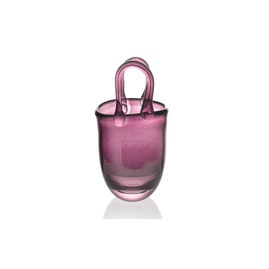 obrazek 1 Piękny stylowy włoski wazon The Sophia bag w kolorze ametystowym – IVV