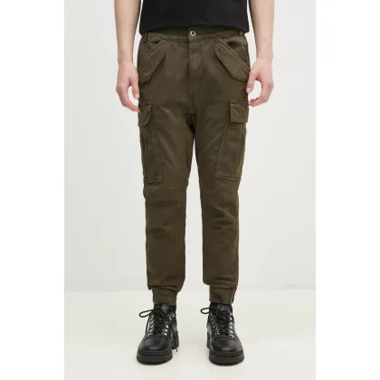 Zdjęcie Alpha Industries spodnie Spodnie Alpha Industries Alman Pant 188201 413 męskie kolor zielony w fasonie cargo