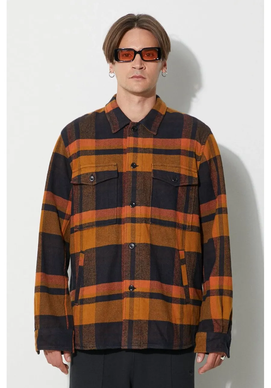 obrazek 1 Norse Projects koszula bawełniana Julian Organic Heavy Twill Overshirt męska kolor żółty relaxed z kołnierzykiem klasycznym N40-0629-7004