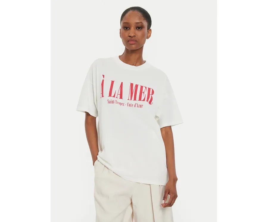obrazek 1 ViCOLO T-Shirt RB0083 Écru Regular Fit