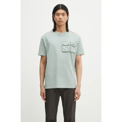 Zdjęcie Napapijri t-shirt bawełniany S-Rivalto męski kolor zielony z nadrukiem NP0A4IELG1X1