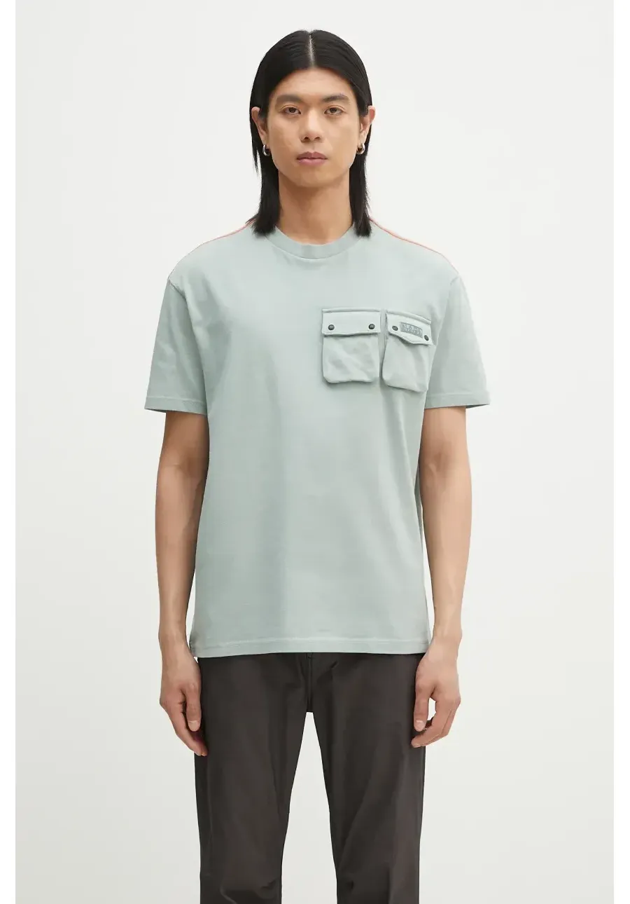 obrazek 1 Napapijri t-shirt bawełniany S-Rivalto męski kolor zielony z nadrukiem NP0A4IELG1X1