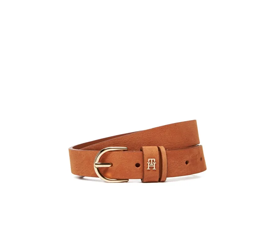 obrazek 1 Tommy Hilfiger Pasek Damski Essential Effortless 2.5 Nubuck AW0AW17930 Brązowy