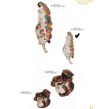 Picture Colorful feather with a woman's face - Valle d'oro Patchi