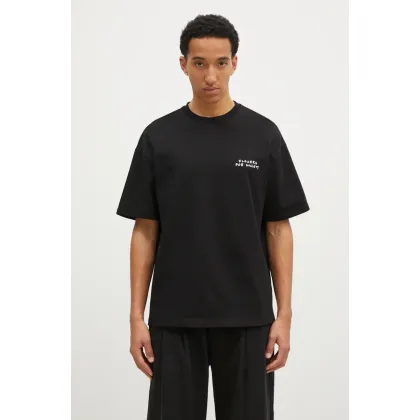 Zdjęcie Flowers for Society t-shirt bawełniany Basic męski kolor czarny z nadrukiem FFSAPP123