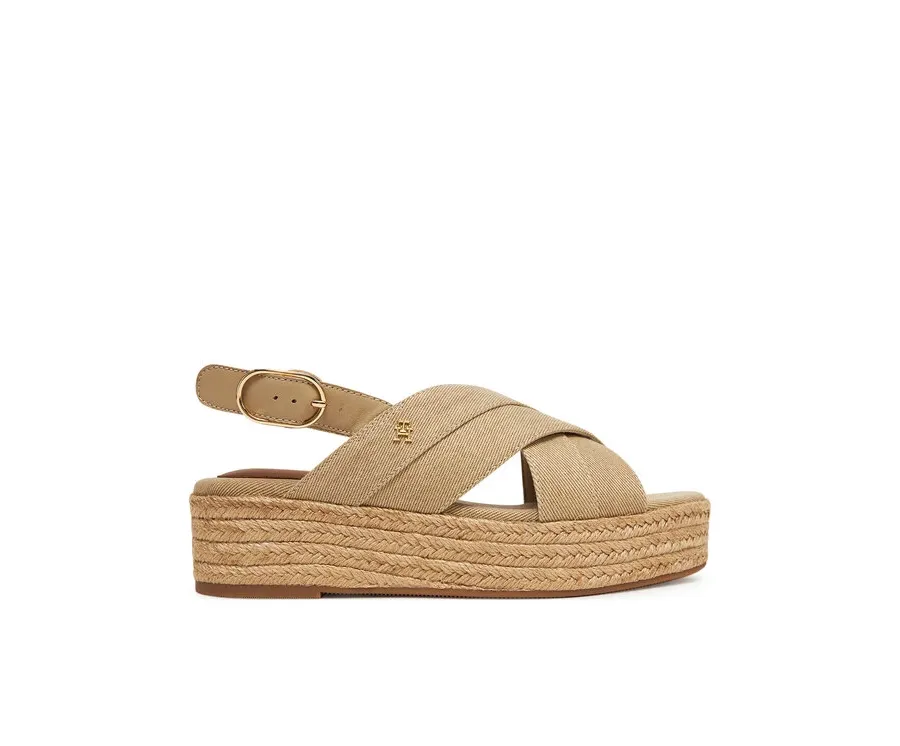 obrazek 1 Tommy Hilfiger Espadryle Denim Espadrille Platform Sandal FW0FW08669 Beżowy