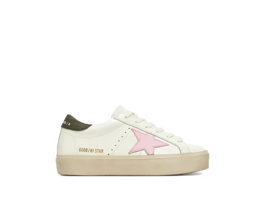 obrazek 1 GOLDEN GOOSE Sneakersy Hi Star Classic With List GWF00118.F006872.12170 Écru