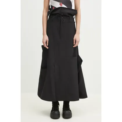 Zdjęcie Y-3 spódnica Vented Skirt kolor czarny maxi rozkloszowana JD1477