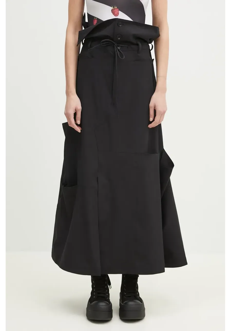 obrazek 1 Y-3 spódnica Vented Skirt kolor czarny maxi rozkloszowana JD1477