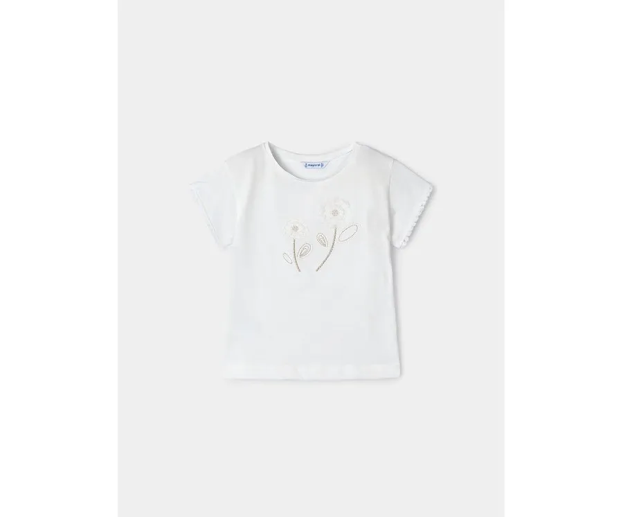 obrazek 1 Mayoral T-Shirt 3083 Écru Regular Fit
