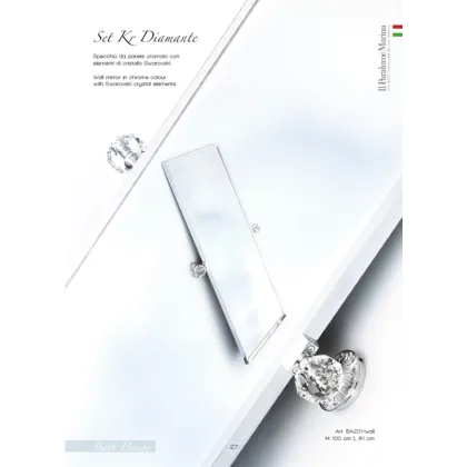 Zdjęcie Piękne ścienne lustro z kryształem Swarovskiego - Il Paralume Marina