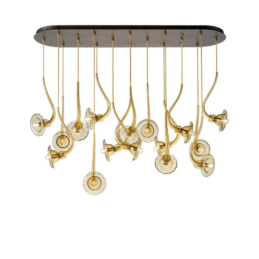 obrazek 2 Oryginalna włoska szklana lampa wisząca - szkło murano
