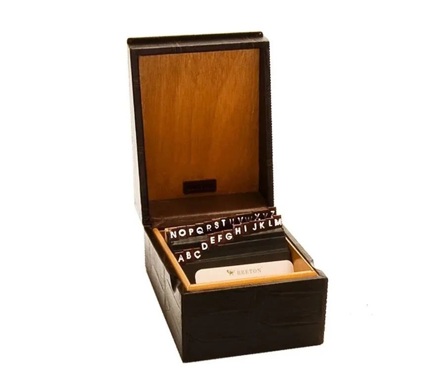 picture 1 Small, wooden box for business cards - sachet - Absolute Breton