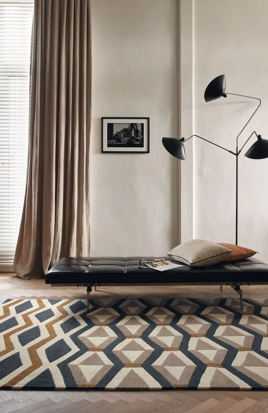 obrazek 3 Ekskluzywny beżowy dywan geometryczny - YARA ARTDECO 33504