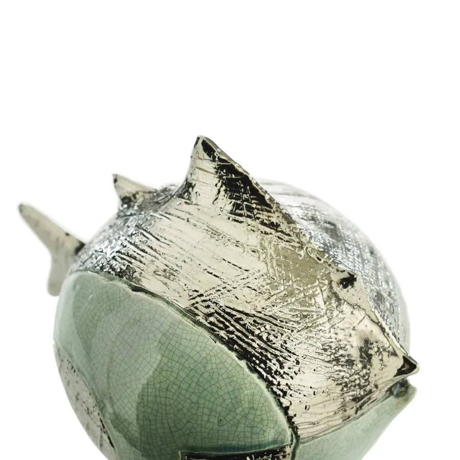 obrazek 4 Ceramiczna ryba rozdymkowata z glazurą H.25xL.21xP.31 cm