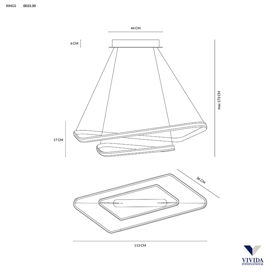 obrazek 5 Oryginalna lampa wisząca Rings