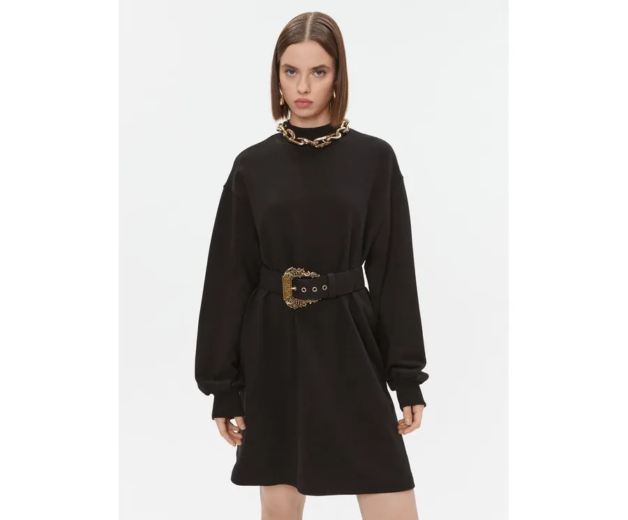 obrazek 1 Versace Jeans Couture Sukienka dzianinowa 75HAO971 Czarny Relaxed Fit