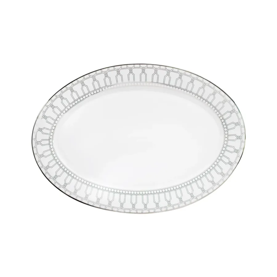 obrazek 1 Piękny owalny półmisek 31 cm wykonany z porcelany - Porcel