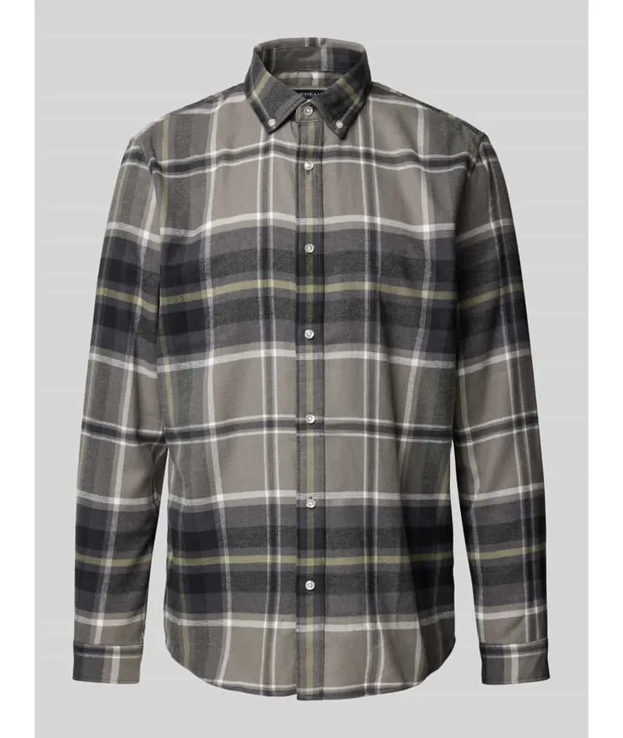 obrazek 1 Koszula casualowa o kroju tailored fit z kołnierzykiem typu button down model ‘LIAN’