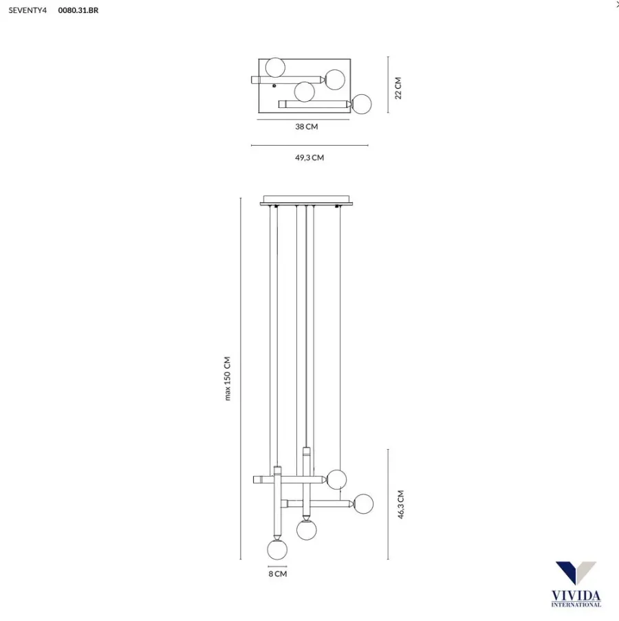 obrazek 5 Elegancka lampa wisząca z kolekcji Seventy 4