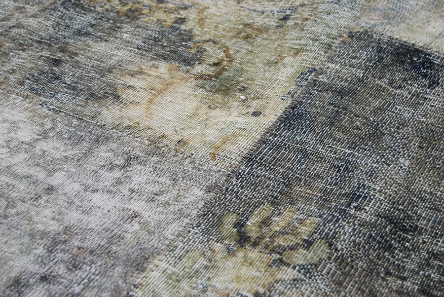 obrazek 3 Designerski brązowy dywan perski - PATCHWORK GOLD 0649