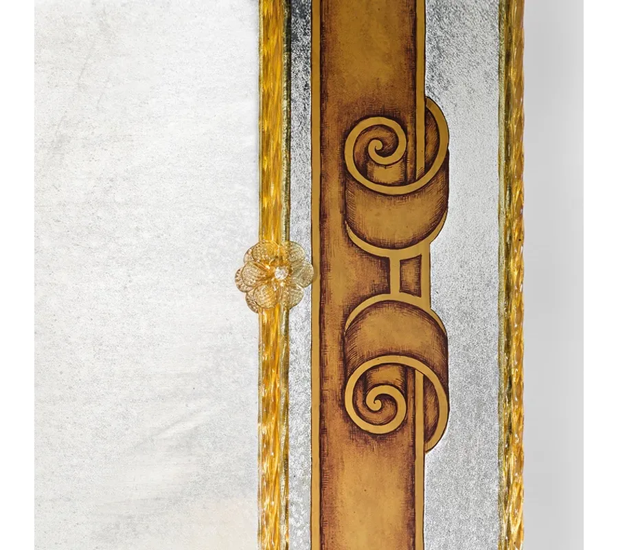 obrazek 3 Lustro Glomy 040/EG w stylu art déco wykończone w technice églomisé