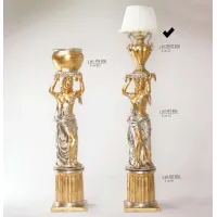 Zdjęcie Stylowa smocza lampa z szyfonowym abażurem - Valle d'oro Patchi