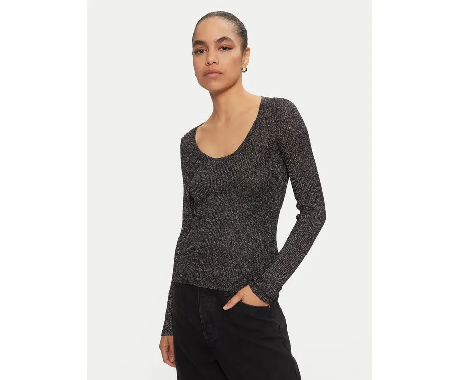obrazek 1 Hugo Sweter Sunessya 50522557 Czarny Slim Fit HUGO