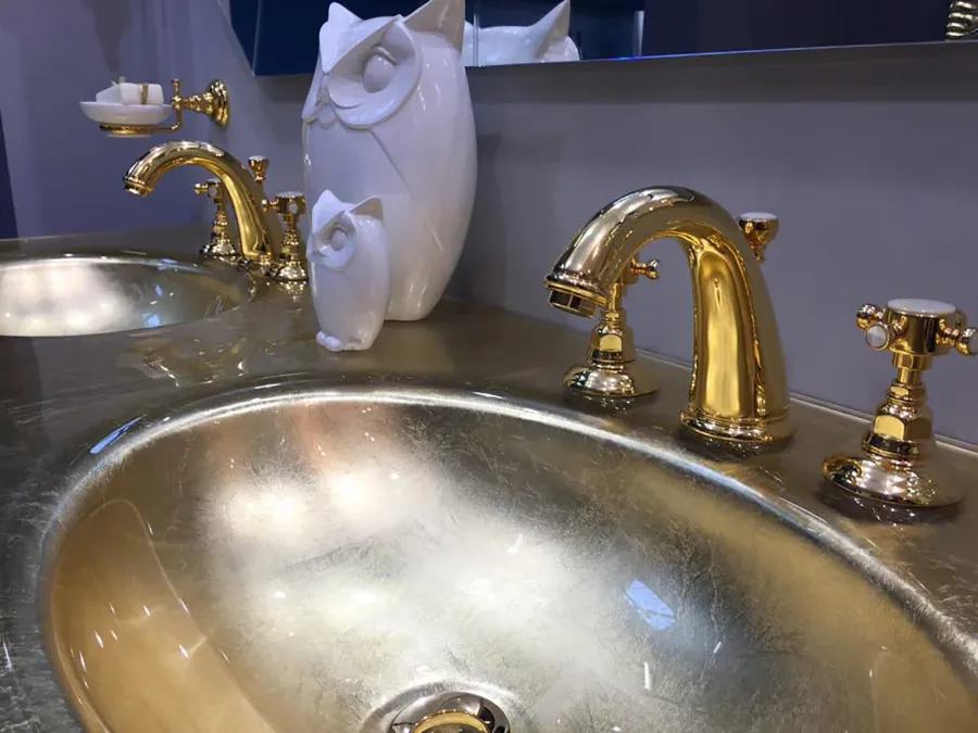 obrazek 3 Kran mostkowy z ceramiczną głowicą w antycznym stylu - Officina Nicolazzi