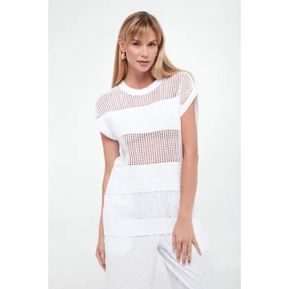 Zdjęcie Top damski dziergany ARMANI EXCHANGE Armani Exchange