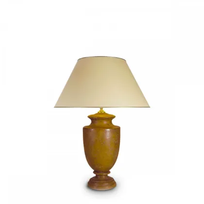 Zdjęcie Mała lampa stołowa z ceramiki H.29xL.15xP.15 cm