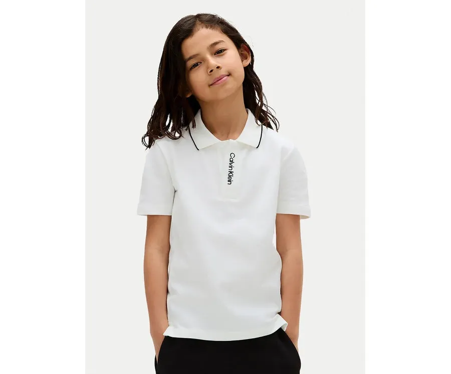 obrazek 1 Calvin Klein Jeans Polo Embro Logo IB0IB02542 D Biały Regular Fit